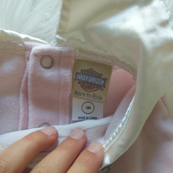 Vintage Harley Davidson | pink satin bodysuit - Picture 3 of 8
